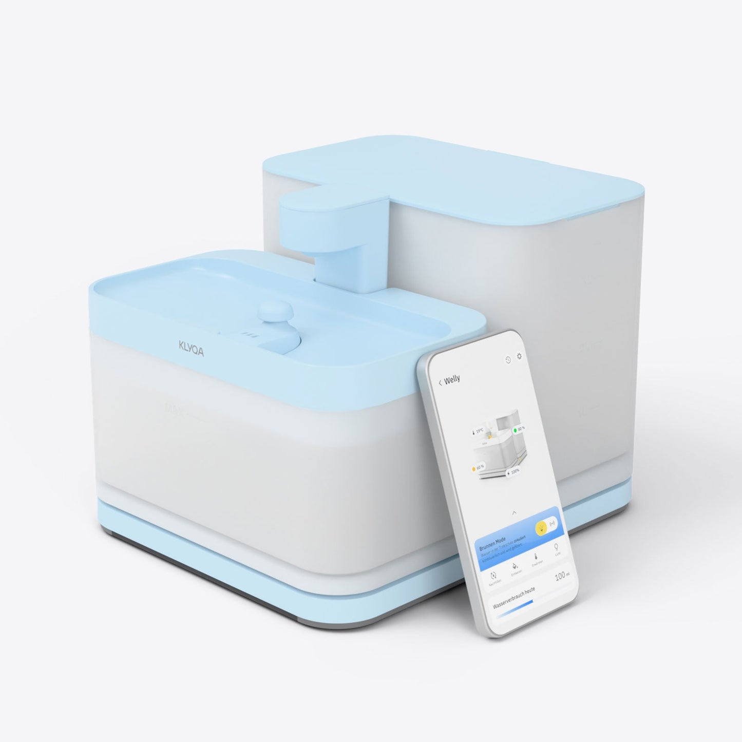 Smarter Trinkbrunnen für Katzen - blau